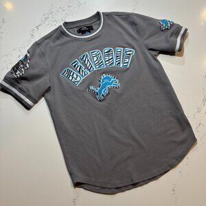 DETROIT LIONS Pro Standard Cotton Applique T-Shirt - OOAK